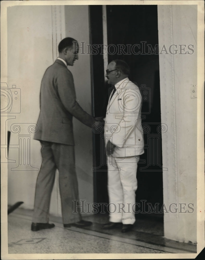 1933 Press Photo Summer S. Welles with Ex-President Carlos Cesfedes - Historic Images