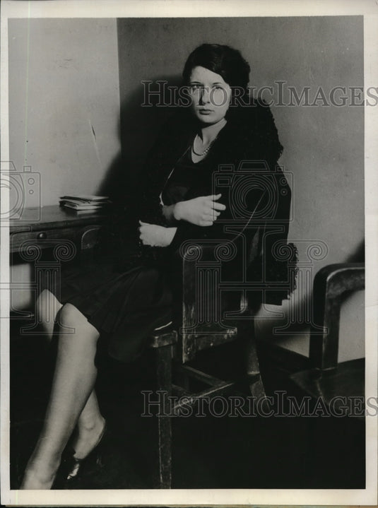 1931 Press Photo Mrs Alline Keck Charged with Murder of Husband in Olathe Kansas - Historic Images