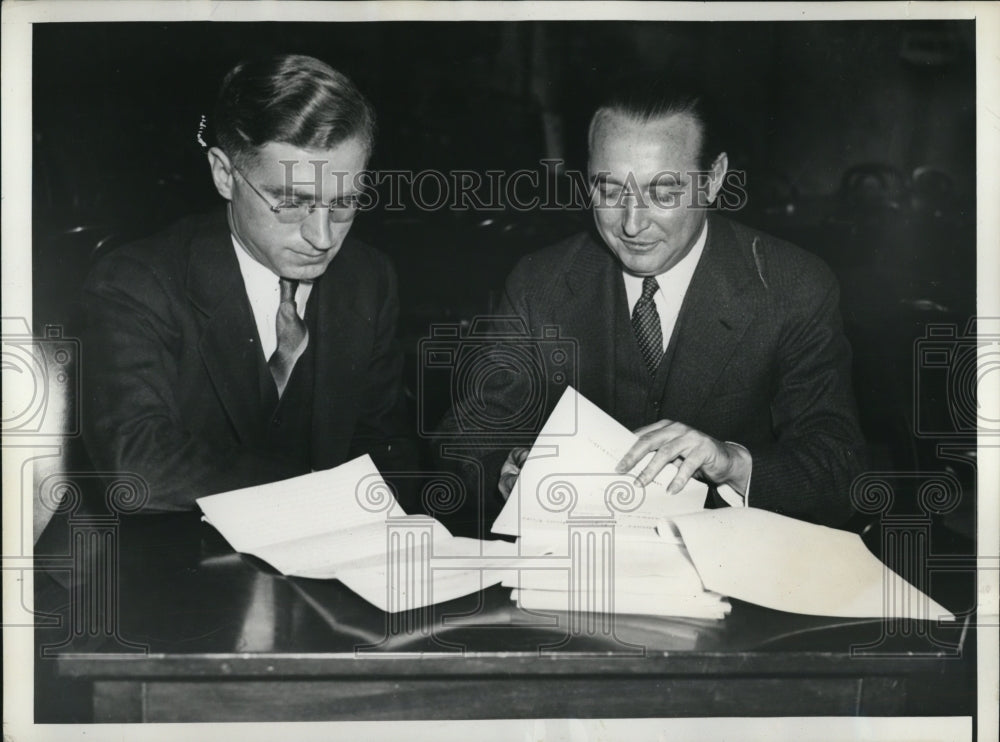 1937 Press Photo Paul F Hannah Sylvester C Smith American Bar Association - Historic Images