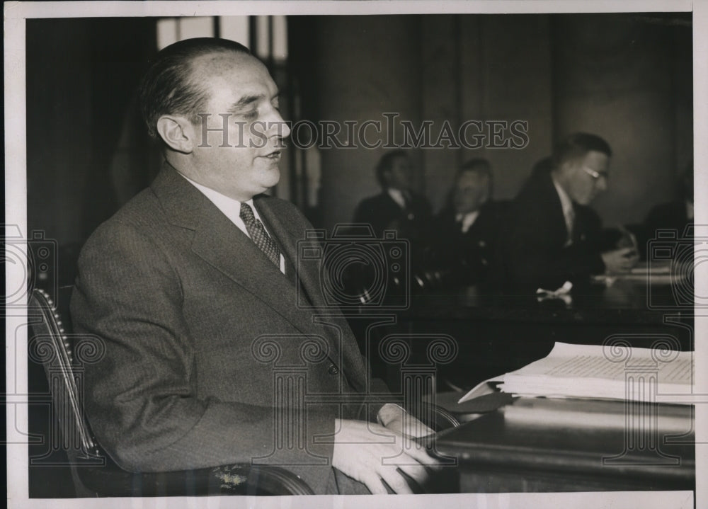 1937 Press Photo Sylvester C Smith American Bar Association at Senate Committee - Historic Images