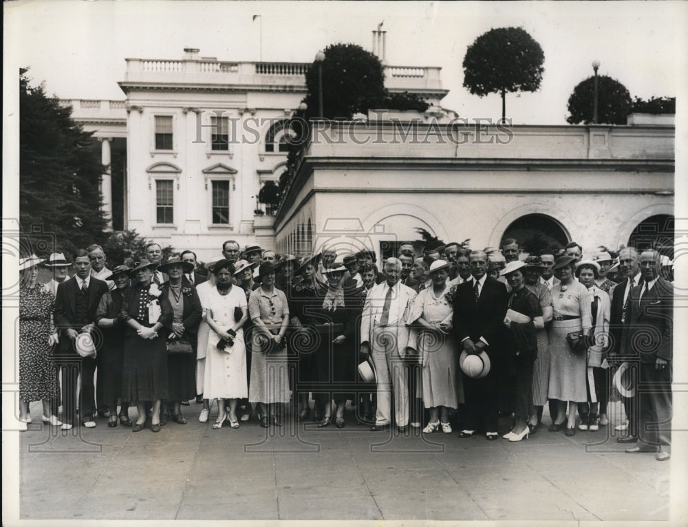 1936 Press Photo Ark delegates at the White House for Democratic Natl Conv - Historic Images