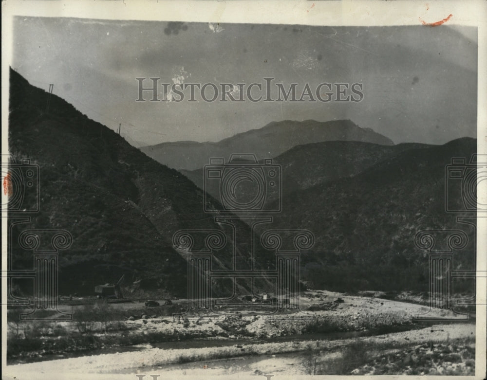 1929 Press Photo San Gabriel Dam largest ever built - Historic Images