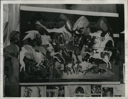 1933 Press Photo Rome Art scholarship exhibition at Imperial Institute London - Historic Images