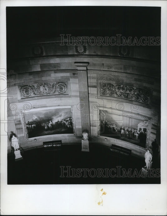 1964 Press Photo Rotunda of the Capitol in Wash DC seen in overhead view - Historic Images