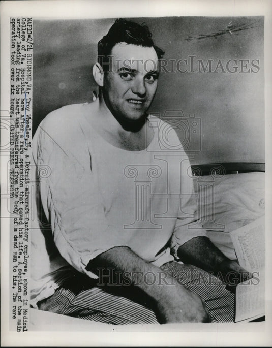 1953 Press Photo Troy Wheeler After a Rare Operation - Historic Images