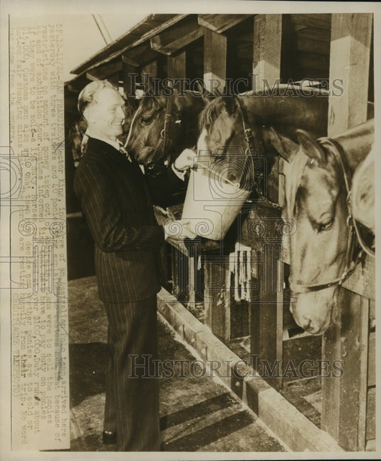 1947 Press Photo Hector King with Three Trainers of Australian Polo Team - Historic Images