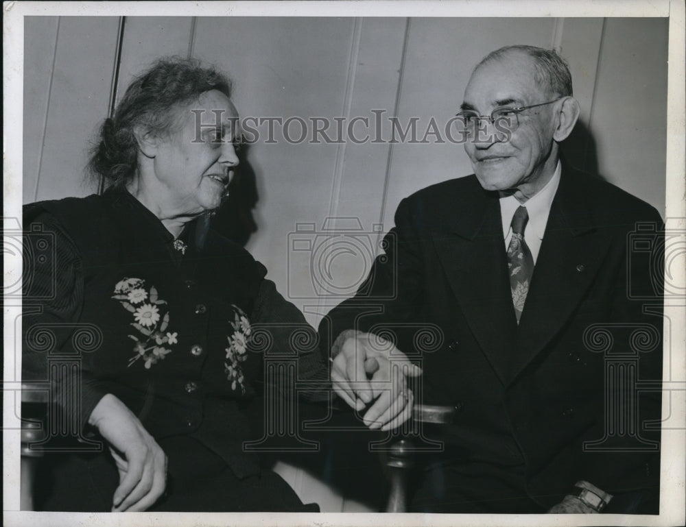 1947 Press Photo Karolina Norblad and Charlie Soderstrom a Happy Ending Romance - Historic Images