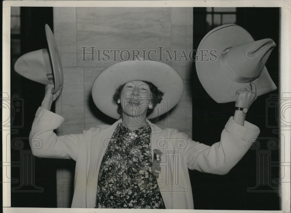 1936 Press Photo Western Clare Ausherman on G.O.P. National Convention - Historic Images