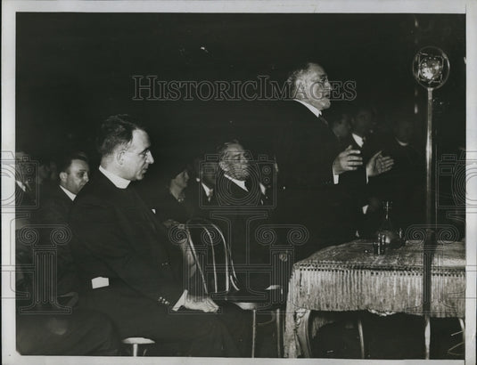 1933 Press Photo Businessman Henry Morgenthau Sr introduced Father Coughlin - Historic Images