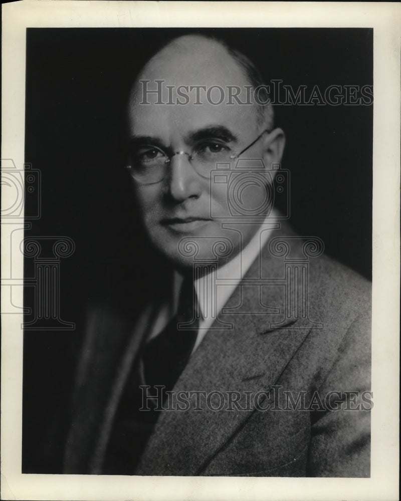 1937 Press Photo J. D. Tew, president of the B. F. Goodrich company - Historic Images