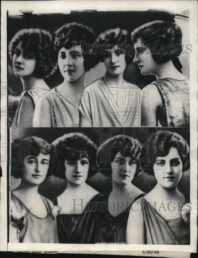 1923 Press Photo Winsome young women chosen as Northwestern University beauties - Historic Images