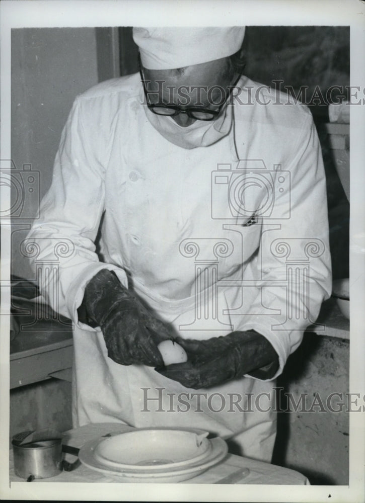 1950 Press Photo Poitiers France Roger Des Allees Lab for Avian studies - Historic Images