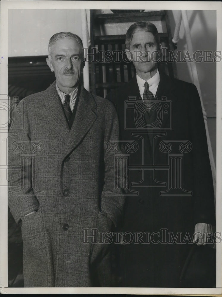 1934 Press Photo Sir Harold Fawcus &amp; Mr Clement Biddle from Red Cross conference - Historic Images