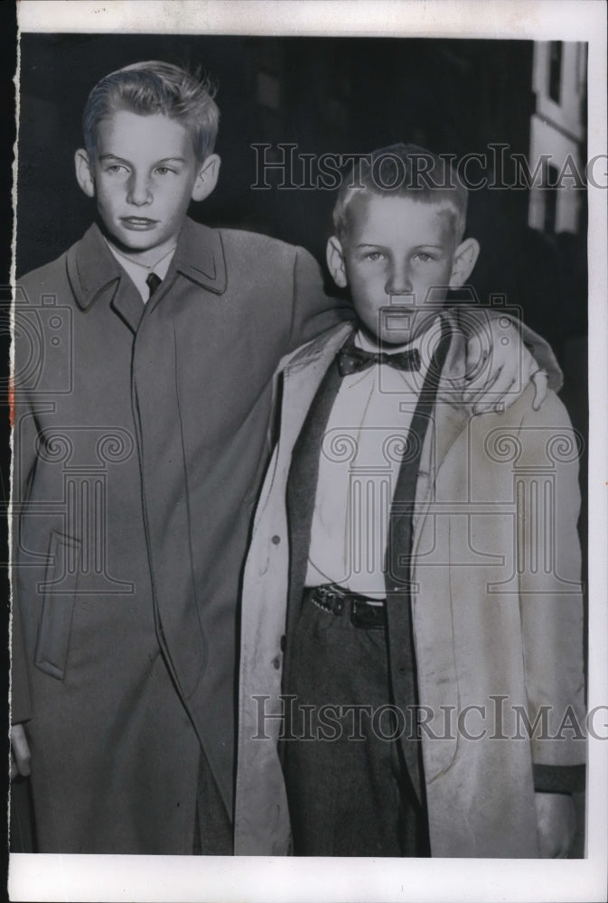 1955 Press Photo Slain millionaire William Woodhand Jr&#39;s sons William &amp; James - Historic Images