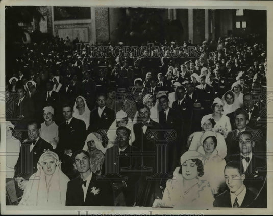 1933 Press Photo Hundreds gather at the Church of Santa Maria Degli Angeli - Historic Images