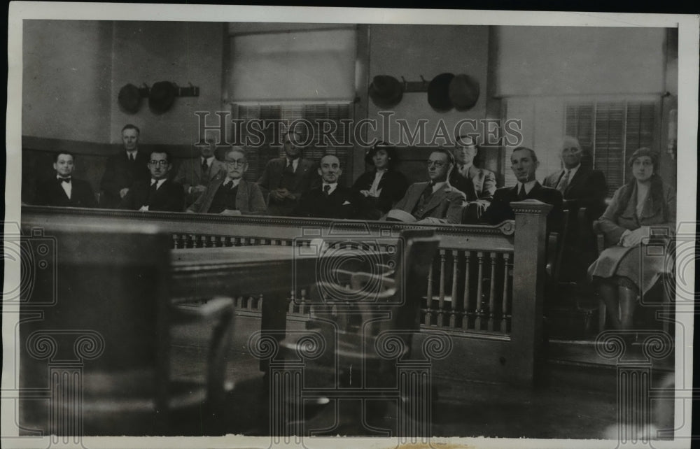 1933 Press Photo Jury of 12 will decide fate of Frieda V. Weitz in two slayings. - Historic Images