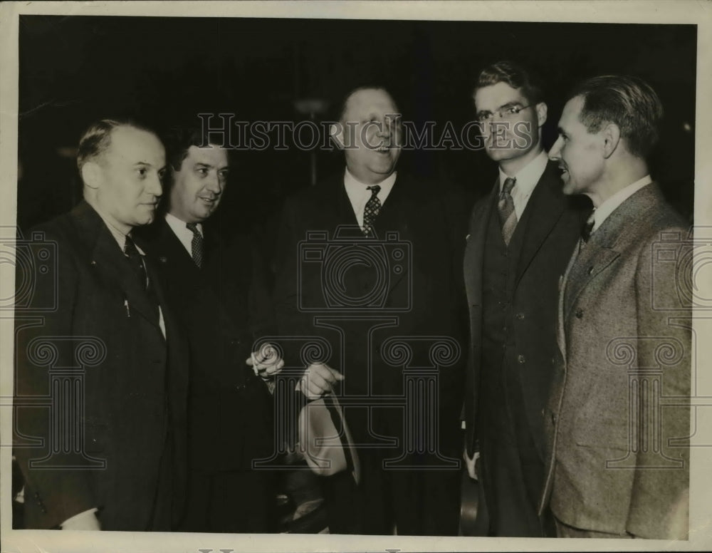 1938 Press Photo HL Mason, JF Coady, CA Wintzer, RG Marshall Ohio investigators - Historic Images