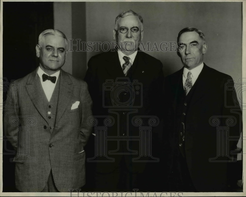 1927 Press Photo John S. Alan, John W. Moore, B. Stanton, Ohio Teacher's Assoc. - Historic Images