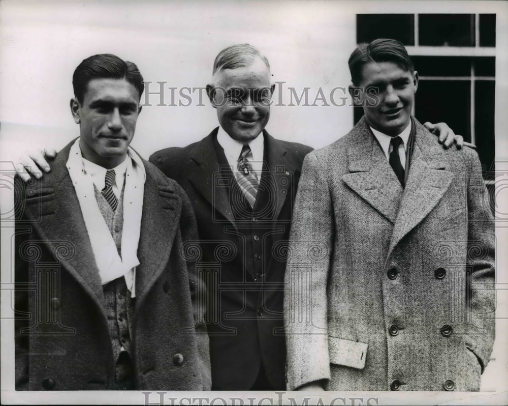 1951 Press Photo Colonel Berry Freedman, Visit to Calvin Coolidge At White House - Historic Images