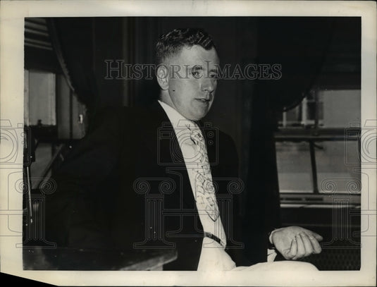 1937 Press Photo Stanley W Seirtter Police Maslin Ohio Washington DC Steel - Historic Images