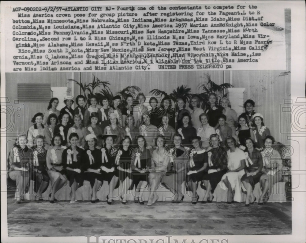 1957 Ms. American Contestant Group Picture for Pageant-Historic Images