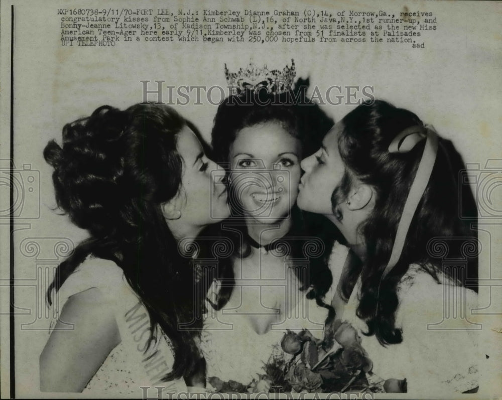 1970 Press Photo Kimberly Dianne Graham, new Miss America Teenager winner - Historic Images