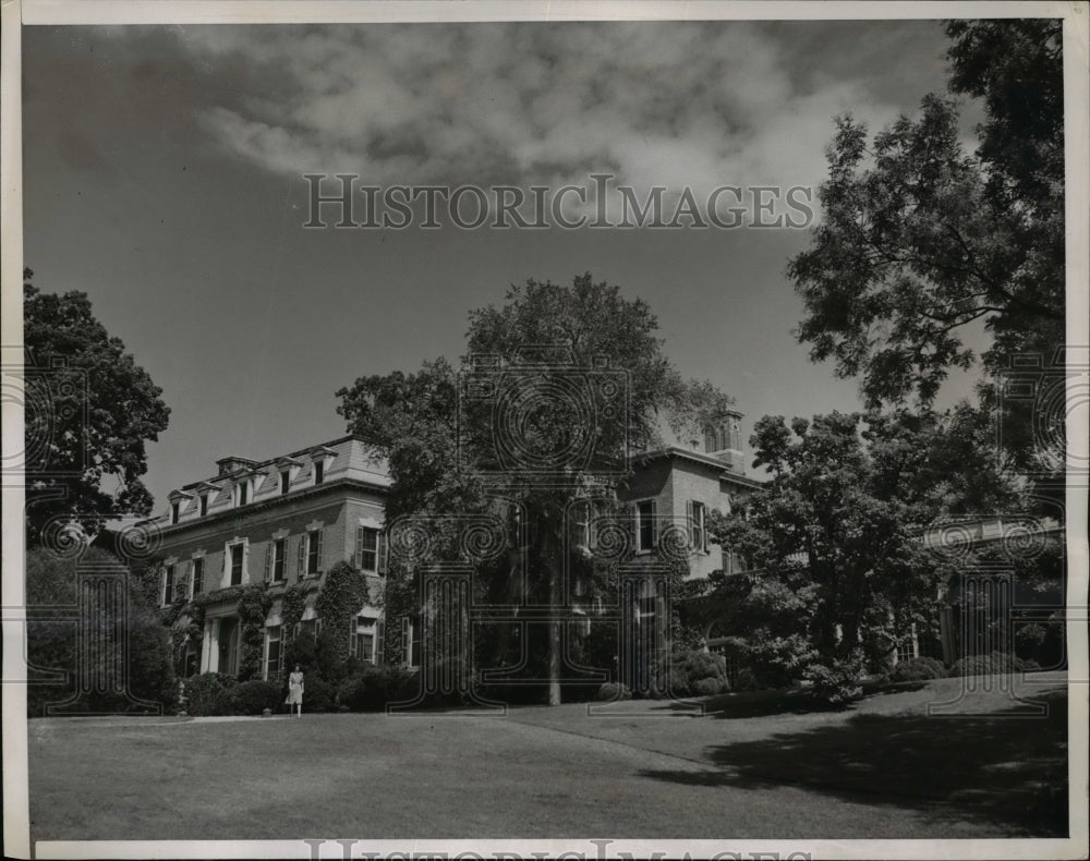 1944 Press Photo Wash DC view of Dumbarton Oaks postwar talks building - Historic Images