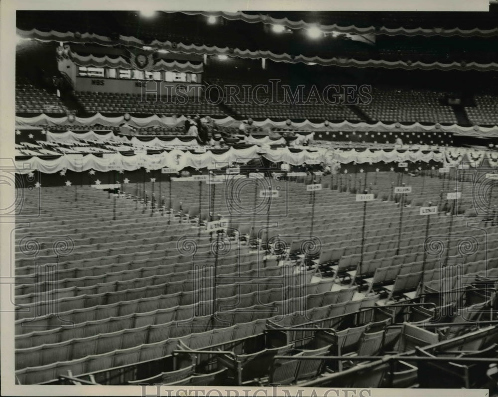 1940 Press Photo Chicago Stadium prepped for Democratic Natl Convention - Historic Images