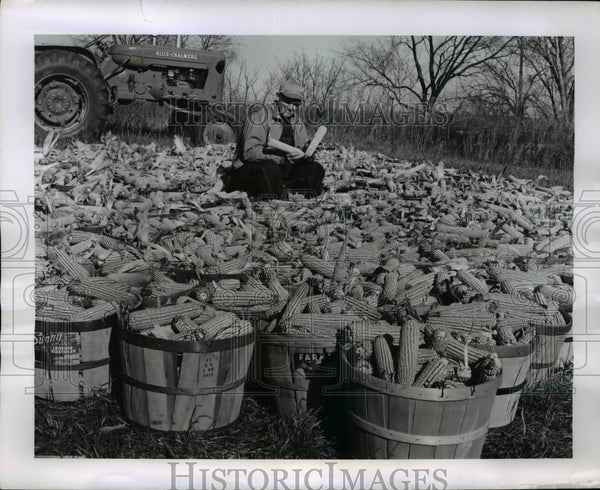 1960 Press Photo Missouri corn growing champion is Frank Elsea of Gree ...