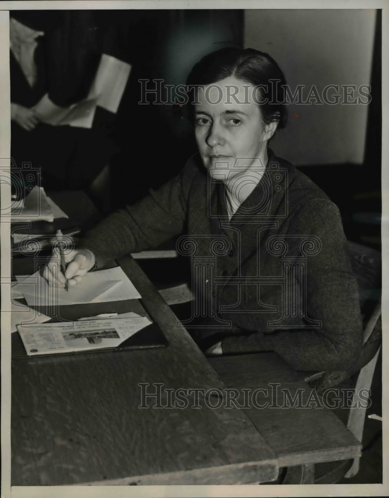 1937 Press Photo Janet Aiken send an open letter to President Roosevelt - Historic Images