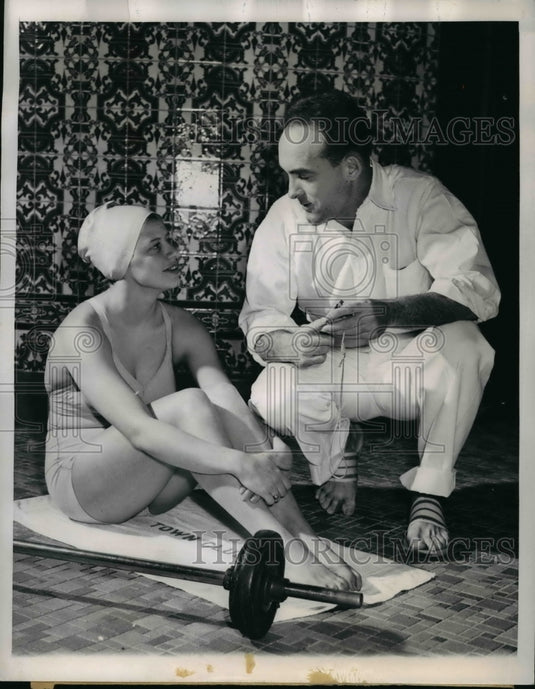 1950 Press Photo Jackie La Vine Town Club's fastest in women's free style - Historic Images