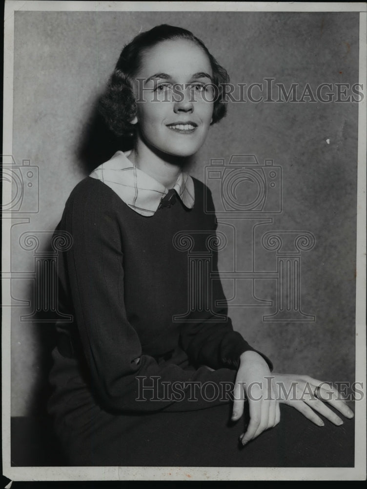 1935 Press Photo Miss Isabel Mullig, Northwestern beauty - Historic Images