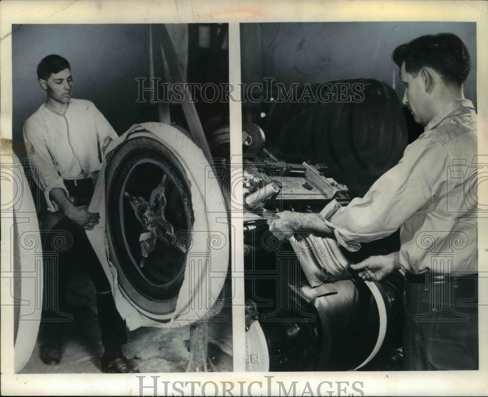 1965 Press Photo Akron Ohio The FIrestone Tire &amp; Rubber Company has come a long - Historic Images