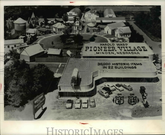 1967 Press Photo of MInden Nebraska pioneer village. - Historic Images