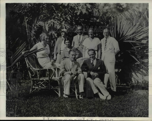 1932 Press Photo Wm Leeds Jr birthday party in Bermuda, <rs Huber,RR Thompson - Historic Images