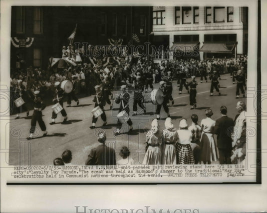 1955 Press Photo A U.S. Naval Unit Parade - Historic Images