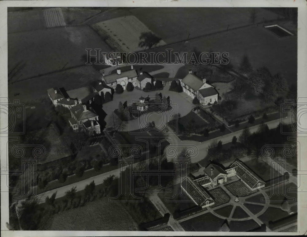 1934 An aerial view of the house that was built of &quot;Tin Plate&quot;-Historic Images