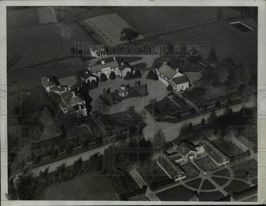 1934 An aerial view of the house that was built of "Tin Plate"-Historic Images