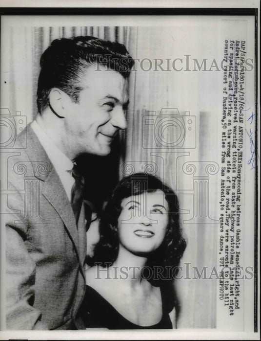 1960 Press Photo San Antonio Tex Gamble Benedict  & Andrei Perumbeanu - Historic Images