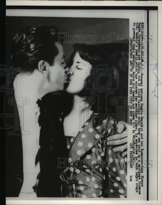 1960 Press Photo Dillon SC Heiress Gamble Benedict &  fiance Andre Perumbeanu - Historic Images