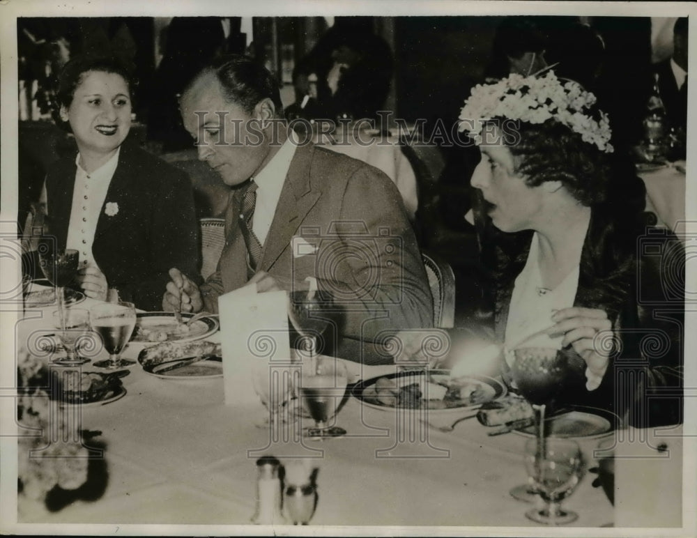 1937 Press Photo Princess Amarjit Count Haugwitz Reventlow and Yvonne Warrein - Historic Images