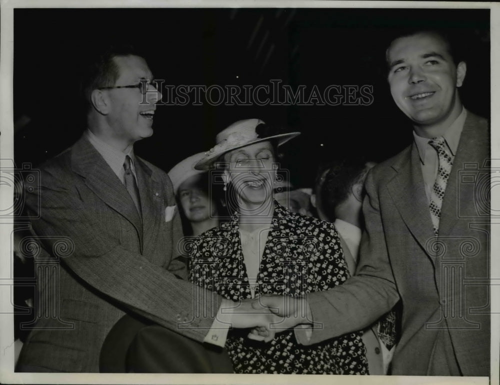 1938 Press Photo Chicago Crown Prince Gustav Adolf of Sweden and Princess Louise - Historic Images