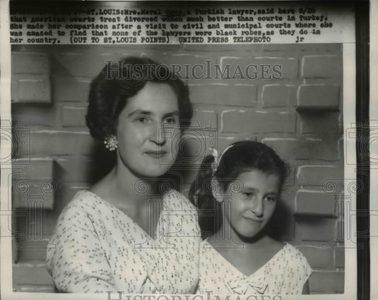 Press Photo Turkish Lawyer Mrs Meral Cruz - Historic Images