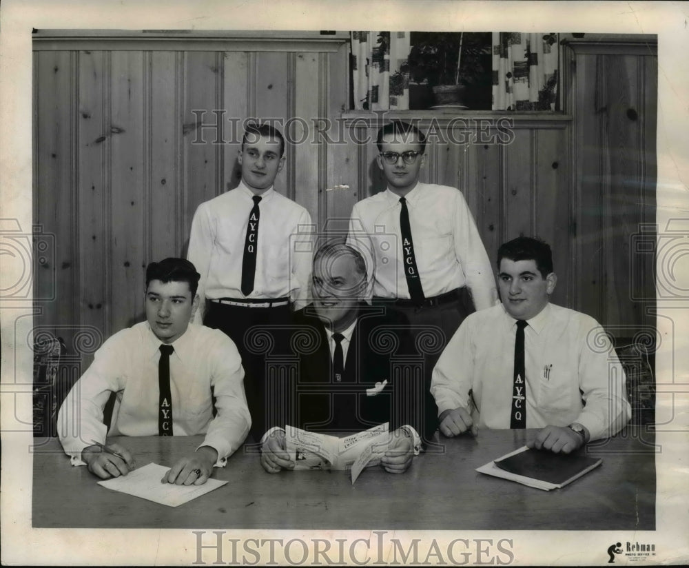 1960 Press Photo Joe Sternad, John Kovacic, Len Kassler, F. Faletic, Petkovsek - Historic Images