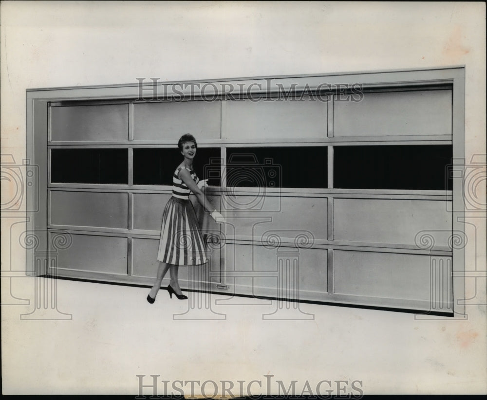 1959 Aluminum Garage Door Manufactured By Barberton Ohio-Historic Images