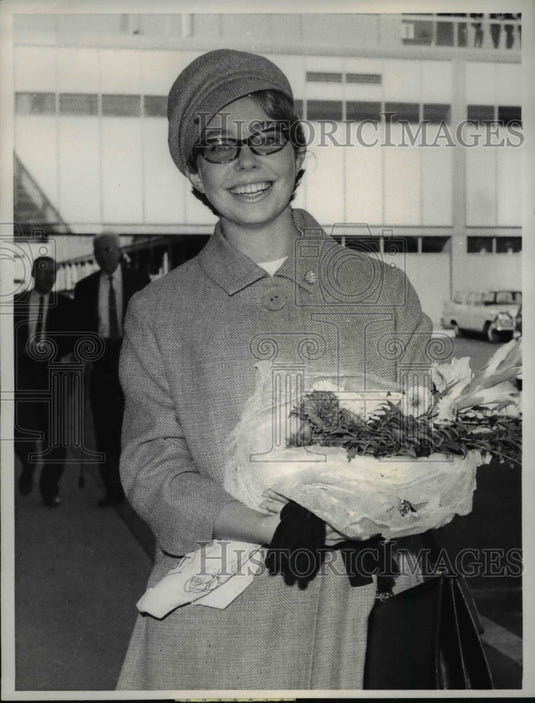 1963 Press Photo Princess Christina on her arrival at Idlewild airport - Historic Images