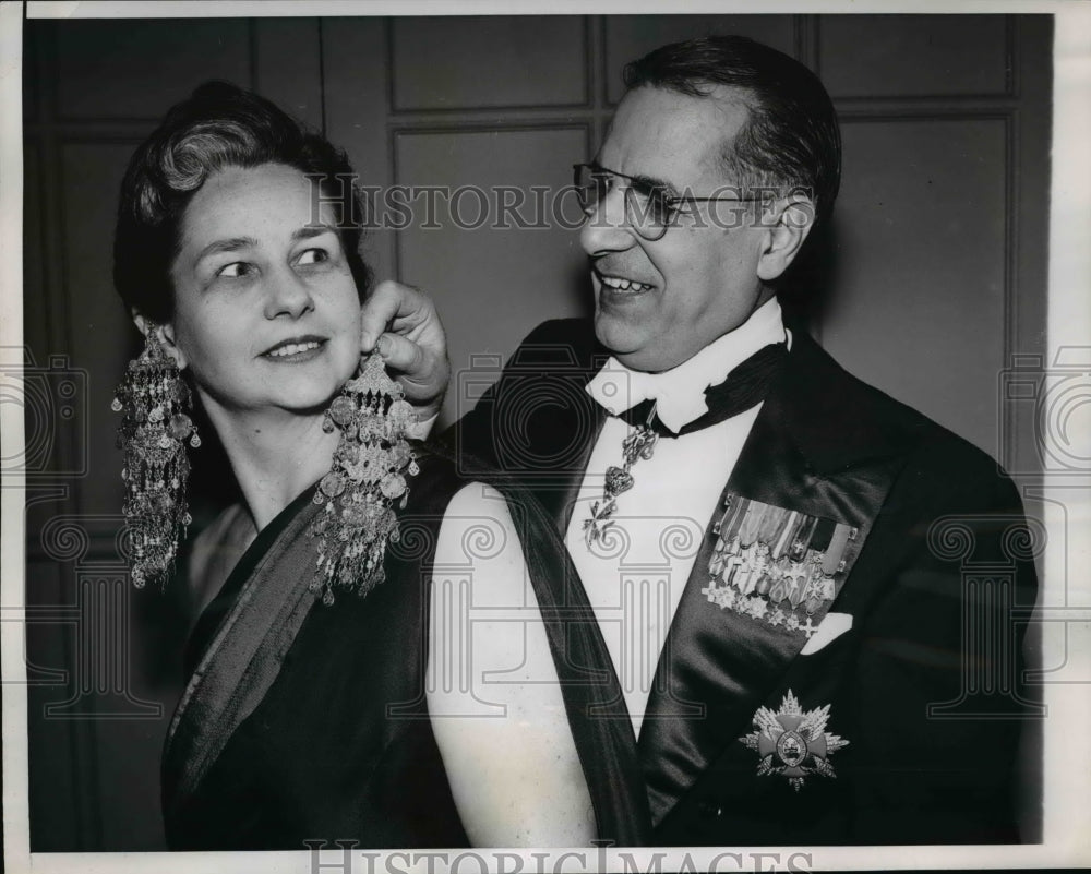 1955 Press Photo Princess Maria Pia of Savoy anad Prince Alexander - Historic Images