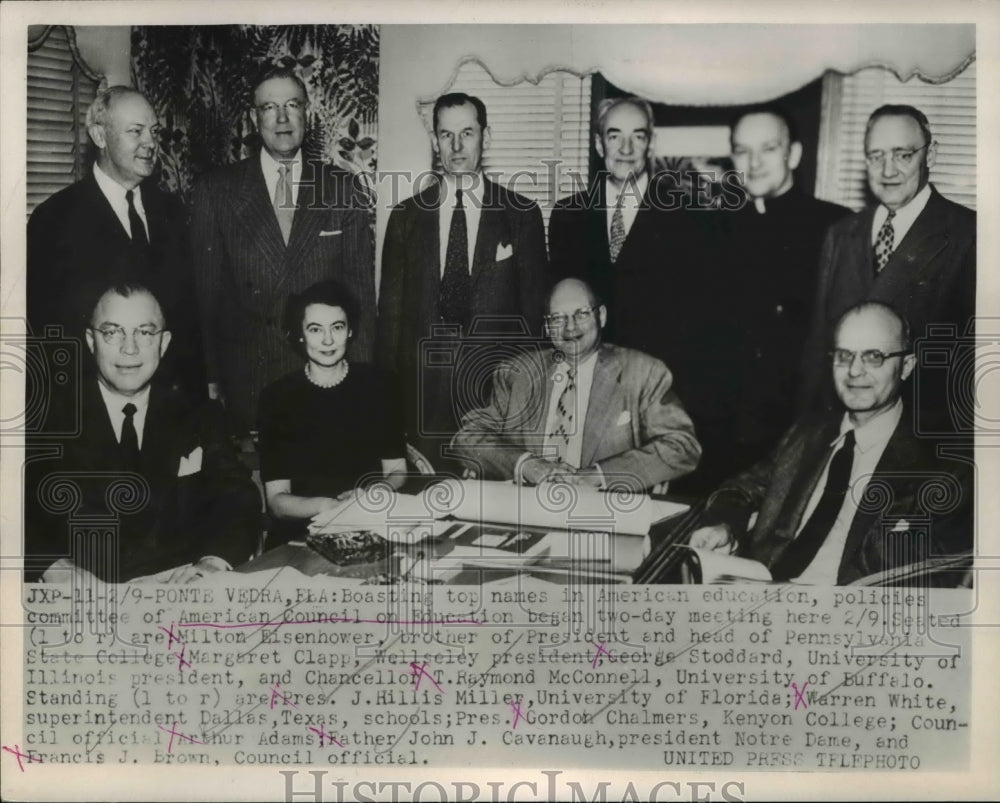 Press Photo American Council on Education Committee on Two Day Meeting - Historic Images
