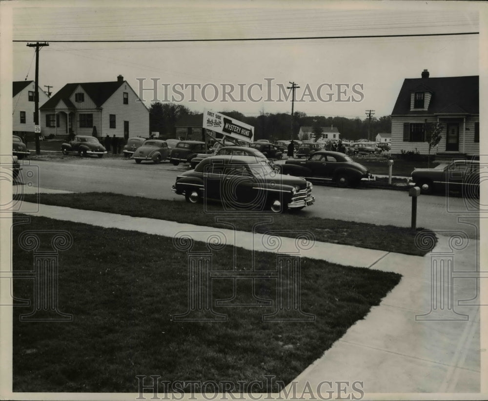 1949 Press Photo East side of Mystery Home - Historic Images