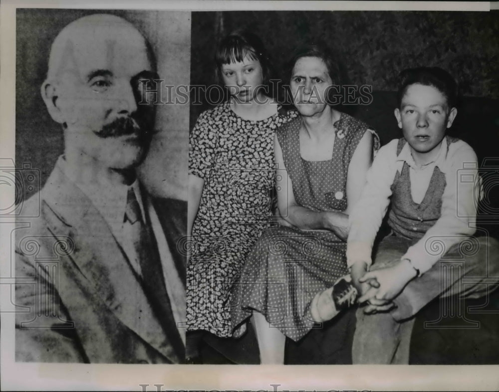 1935 Press Photo 14 year old boy George Shepard slays father for beating mother - Historic Images